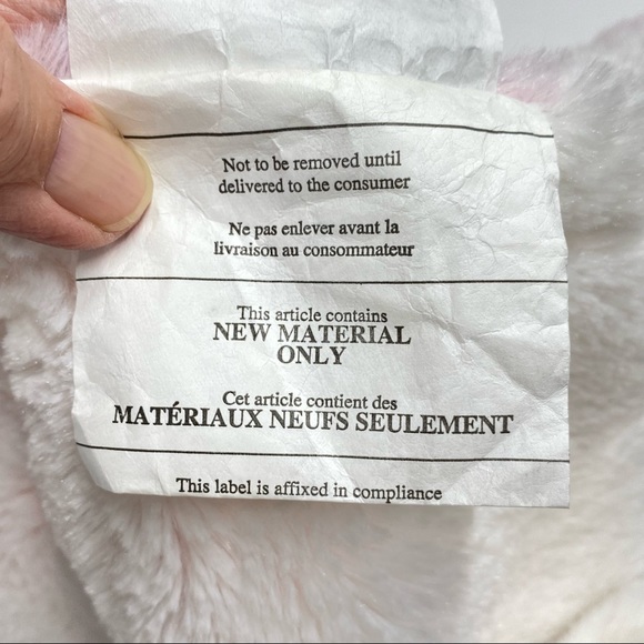 Unicorn lovey white & pink with gold horn super soft plush security snuggles toy - Picture 9 of 10